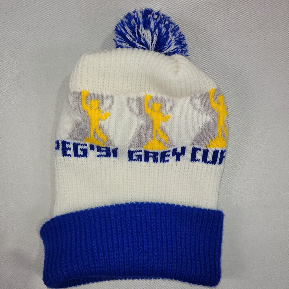 Winnipeg 1991 Grey Cup CFL Football Toque Vintage Winter Hat Pom-Pom Ski Hat